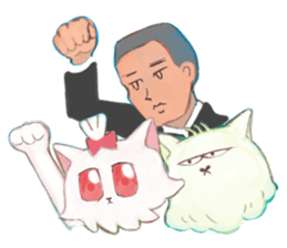 crazy cat Mew sticker #15848985