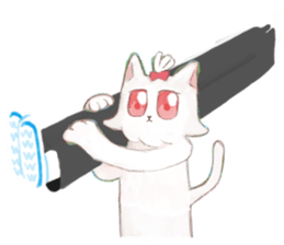 crazy cat Mew sticker #15848986