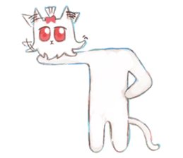 crazy cat Mew sticker #15848992