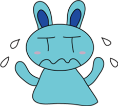 Blue Rabbit family sticker #15849121