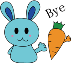 Blue Rabbit family sticker #15849125