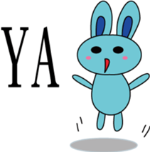 Blue Rabbit family sticker #15849134
