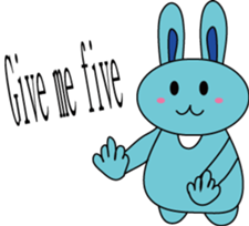 Blue Rabbit family sticker #15849141