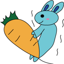 Blue Rabbit family sticker #15849144