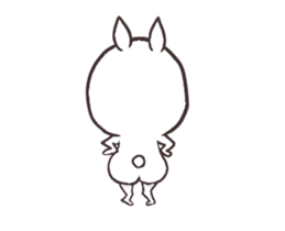 Uppi of the rabbit animation sticker #15849547