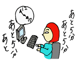 Weekday of office worker sticker #15850098