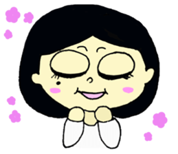 a round face girl sticker #15850141