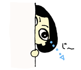 a round face girl sticker #15850142