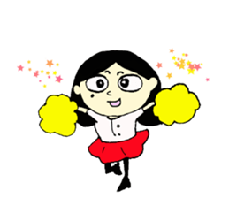 a round face girl sticker #15850148