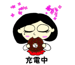 a round face girl sticker #15850149