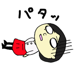 a round face girl sticker #15850156