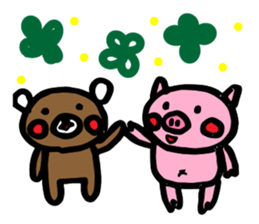 kurikumakun&butamankun sticker #15851785