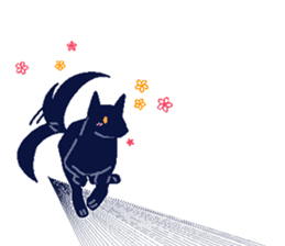 cute dog and cat. sticker #15851996