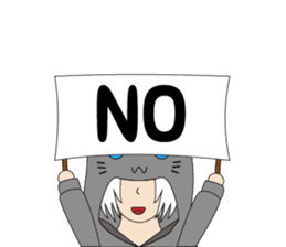 Someone wearing a hat T sticker #15852798