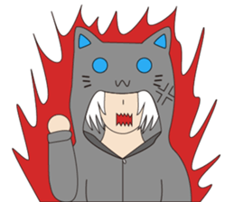 Someone wearing a hat T sticker #15852802