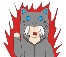 Someone wearing a hat T sticker #15852802