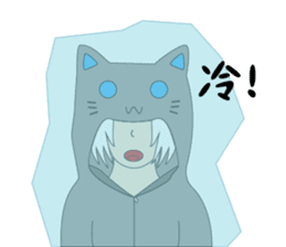 Someone wearing a hat T sticker #15852805