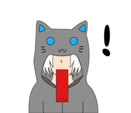 Someone wearing a hat T sticker #15852817