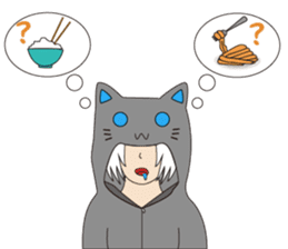 Someone wearing a hat T sticker #15852829