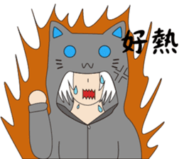 Someone wearing a hat T sticker #15852831