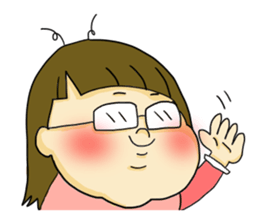 Everyday life of a girl wearing glasses sticker #15852874