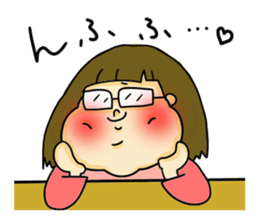 Everyday life of a girl wearing glasses sticker #15852876