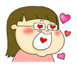 Everyday life of a girl wearing glasses sticker #15852877