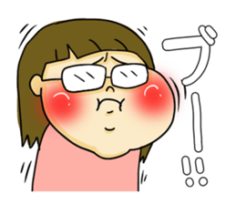 Everyday life of a girl wearing glasses sticker #15852878