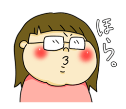 Everyday life of a girl wearing glasses sticker #15852879