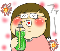 Everyday life of a girl wearing glasses sticker #15852880