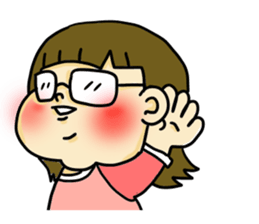 Everyday life of a girl wearing glasses sticker #15852881