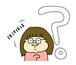 Everyday life of a girl wearing glasses sticker #15852886