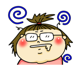 Everyday life of a girl wearing glasses sticker #15852887