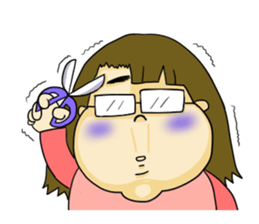 Everyday life of a girl wearing glasses sticker #15852889