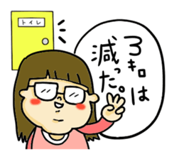 Everyday life of a girl wearing glasses sticker #15852890