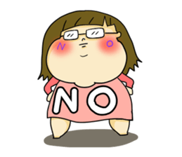 Everyday life of a girl wearing glasses sticker #15852894