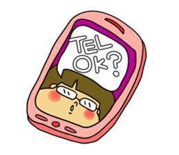 Everyday life of a girl wearing glasses sticker #15852895