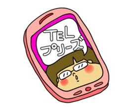 Everyday life of a girl wearing glasses sticker #15852896
