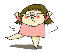 Everyday life of a girl wearing glasses sticker #15852897