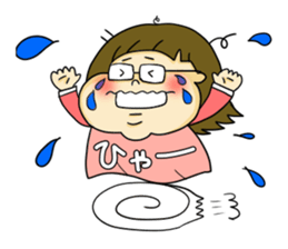 Everyday life of a girl wearing glasses sticker #15852902