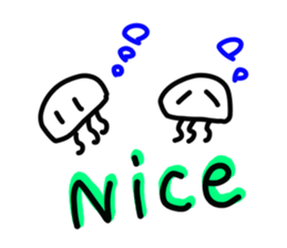 Jellyfish stamp sticker #15853559