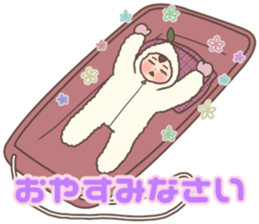 Cheerful kindergarten girl sticker #15853689