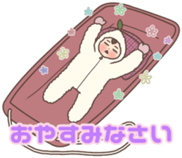 Cheerful kindergarten girl sticker #15853689