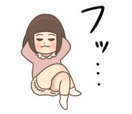 Cheerful kindergarten girl sticker #15853704