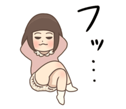 Cheerful kindergarten girl sticker #15853704