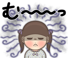 Cheerful kindergarten girl sticker #15853708