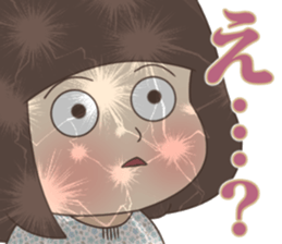 Cheerful kindergarten girl sticker #15853712