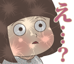 Cheerful kindergarten girl sticker #15853712