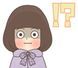 Cheerful kindergarten girl sticker #15853713