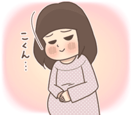 Cheerful kindergarten girl sticker #15853714